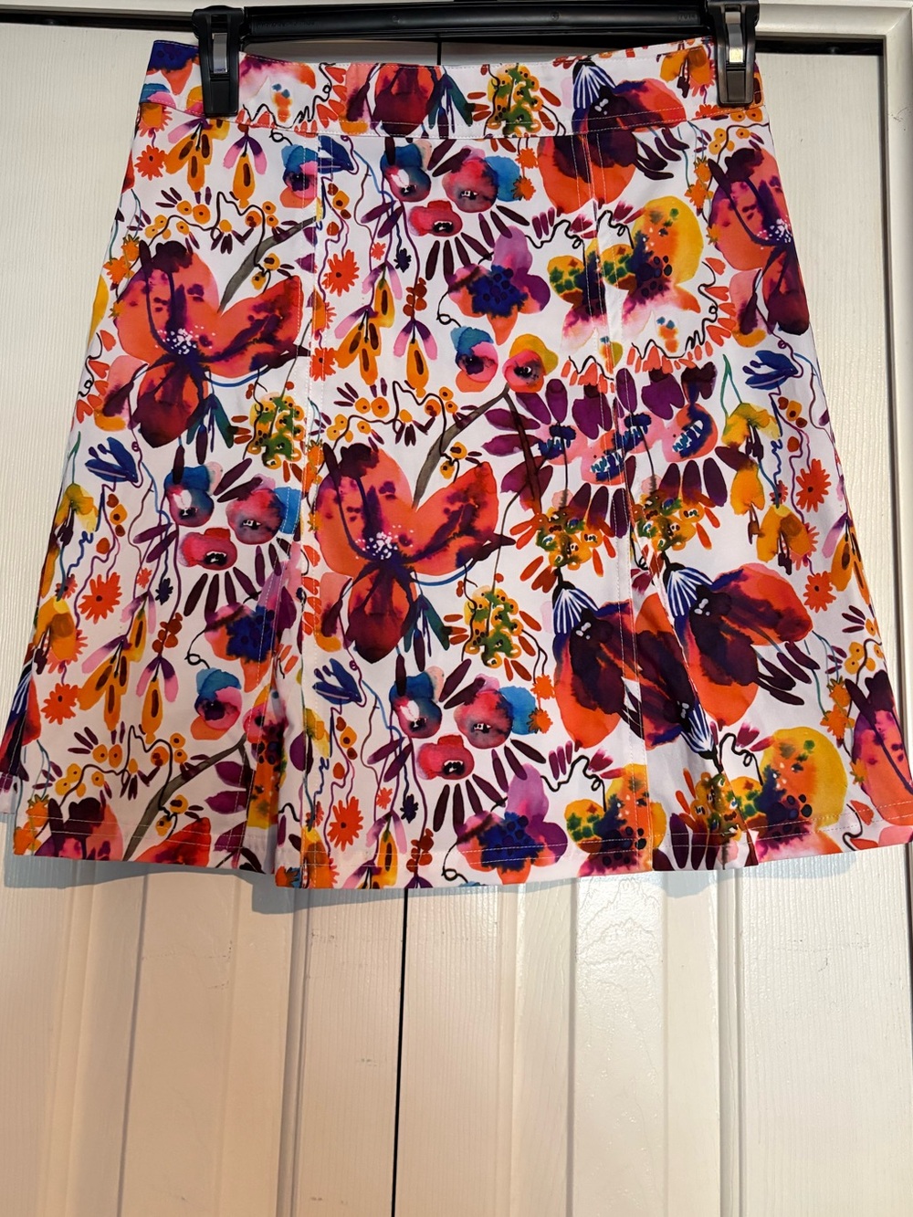 Floral A-Line Mini Skirt  in Multicolor